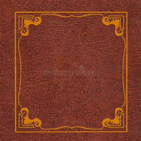 Brown Leather Book Cover With Spin Stock Photo Image Of Pattern