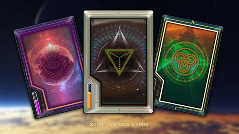 Sci Fi Tcgccg Card Templates Sci Fi Collectible Cards Card Templates