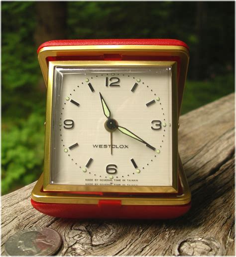 Vintage Westclox Travel Alarm Clock Red Wind Up Time Piece Etsy