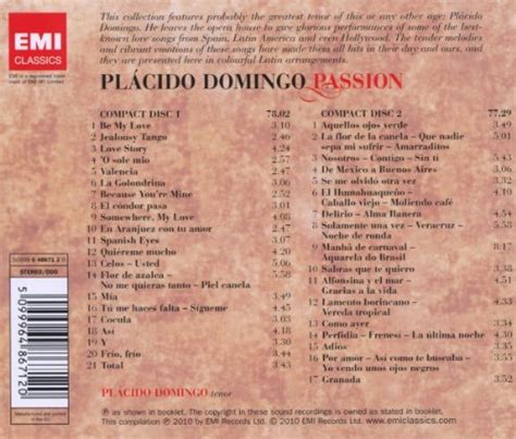 Passion The Love Album Plácido Domingo