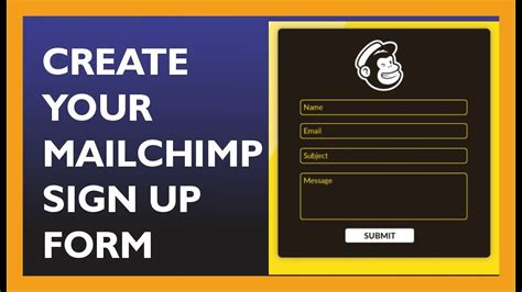 Mailchimp Tutorial How To Create A Sign Up Form On Mailchimp In 11