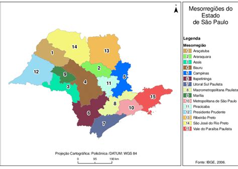 Mapa Das Mesorregi Es Do Estado De S O Paulo Download Scientific Diagram