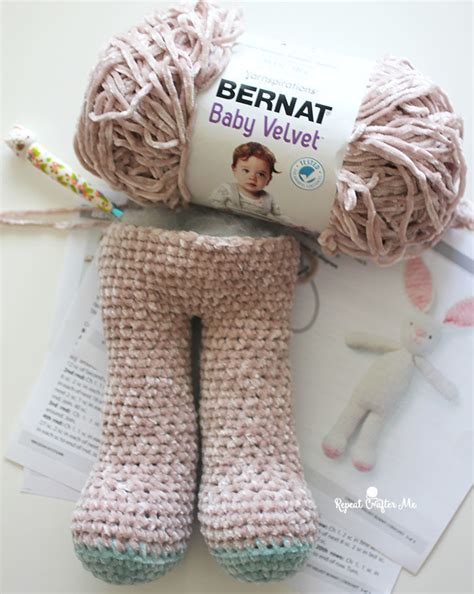 Bernat Baby Velvet Crochet Bunny Repeat Crafter Me
