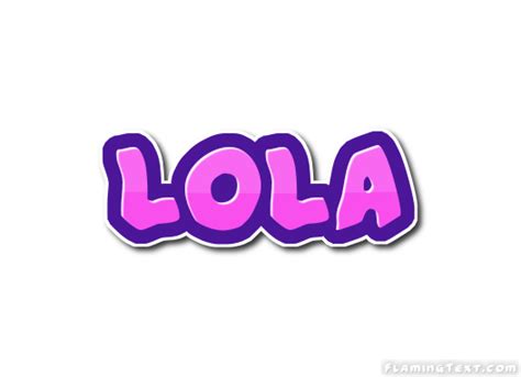 Lola Name Svg
