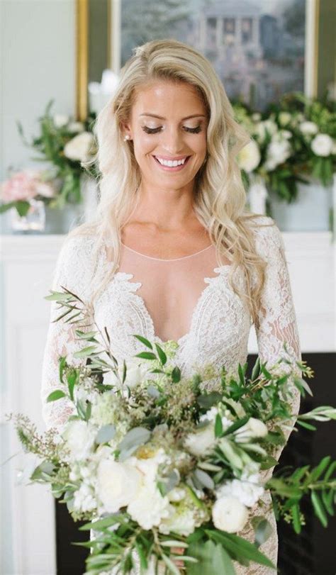 Bohemian Chic Green And White Wedding Bouquet Via Natalie