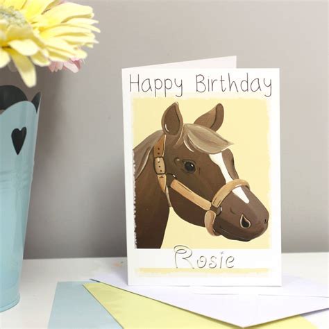 Take a sneak peak at horse cards on 123greetings which users are sending at this time. personalised pony horse birthday card by liza j design | notonthehighstreet.com