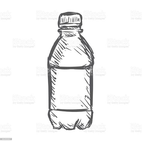 vector single sketch plastic bottle  water stock illustration  image  istock