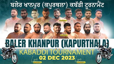 Live Baler Khanpur Kapurthala Kabaddi Tournament Dec Youtube