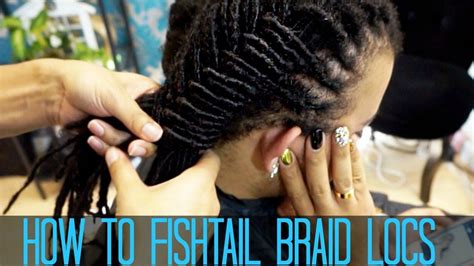 How To Do A Fishtail Braid On Locs Fish Tail Braid Dreadlock Styles