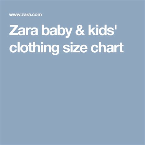 Zara size chart, baby clothes size chart, baby clothing size chart ...