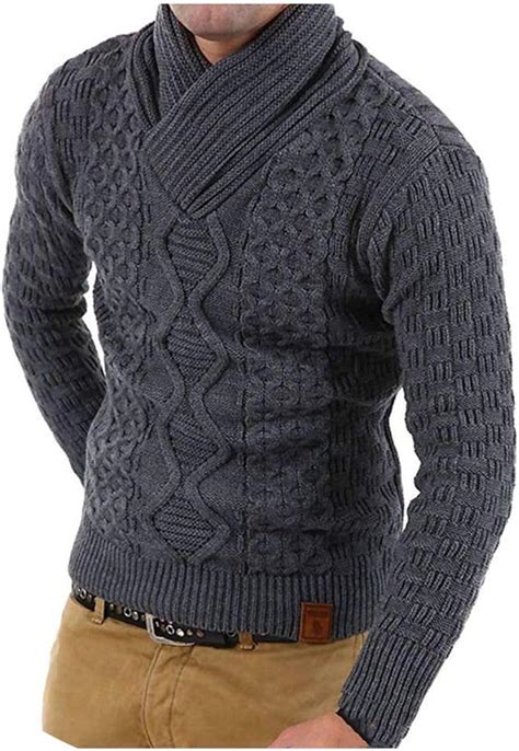 Suéter Hombres Casual Jersey De Cuello Alto Hombres Otoño Slim Fit