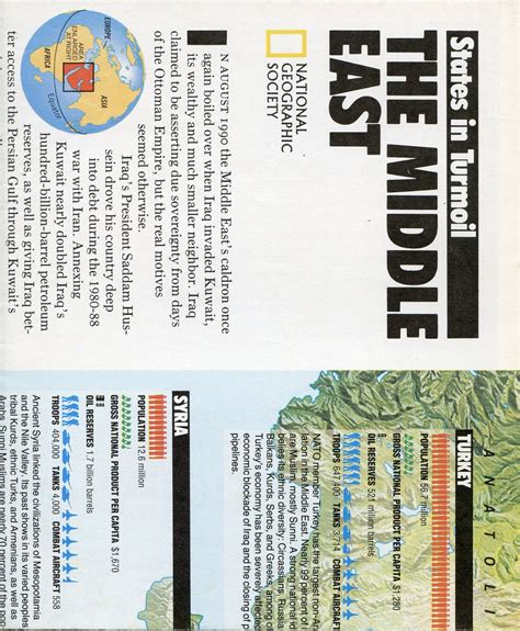 Map February 1991 National Geographic Back Issues