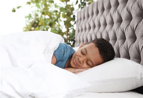 Cute Little African American Boy Sleeping Stock Image Image Of Cute