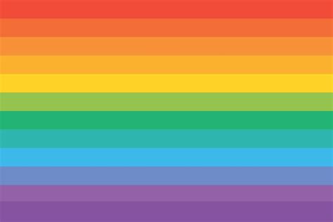Linear Pastel Rainbow Flag Background Blended Flat Color Lines For