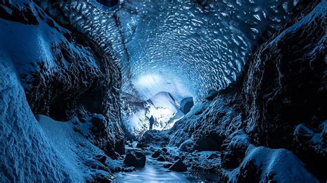 Icy Glacier Cave Caves Ice Glaciers Nature Hd Wallpaper Peakpx