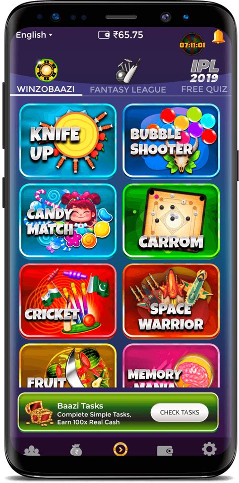 These win real money games also give you the satisfaction of playing your favourite games along with equally or more skilled players. winzo gold app home screen english | Money games, Win money, Cash