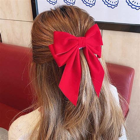 Buy Bow Hair Clip Black Velvet Hair Bows Hairpins Women Elegant