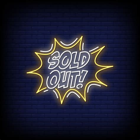 Sold Out Neon Signs Style Text Vector 2413444 Vector Art At Vecteezy