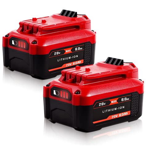 Tenhutt 【upgrade】 2pack 20v 60ah Replacement Battery For Craftsman V20 Lithium Ion Battery For