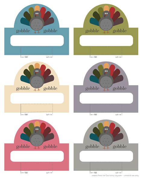 Turkey Name Tags Thanksgiving Place Cards Turkey Place Cards