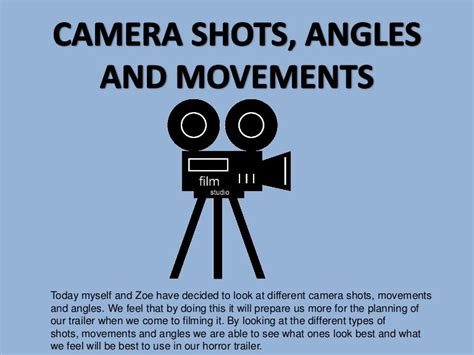 Camera Angles Shots And Movements