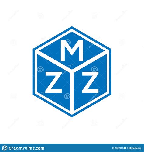 Mzz Letter Logo Design On Black Background Mzz Creative Initials