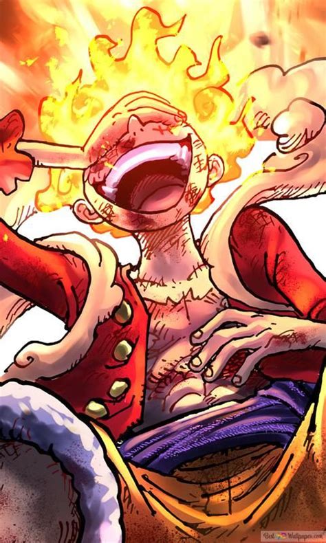 One Piece Luffy Gear 5 Awakening Sun God Nika Hd Wallpaper Download Em