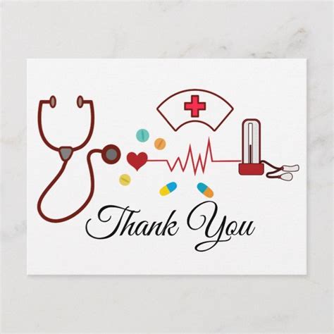 Doctor Nursing Medical Thank You Card Zazzle Thank You Cards