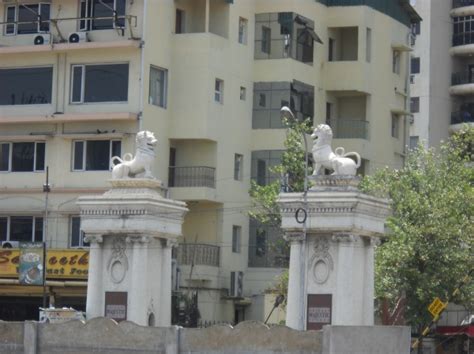 Lion Statues At Arihant Majestic Towers Chennai Veethi