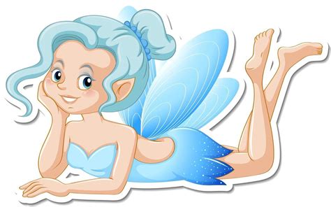 Beautiful Fairy Cartoon Character Sticker 2953036 Vector Art At Vecteezy