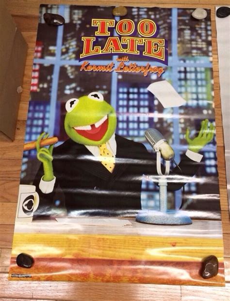 Kermit The Frog Muppets Poster New Old Stock Jim Henson