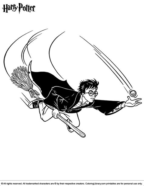 Harry Potter Coloring Page 100th Day Harry Potter Quidditch Harry Potter Scrapbook Harry