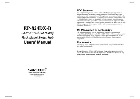 Surecom Ep 824dx B User Manual Pdf Download Manualslib