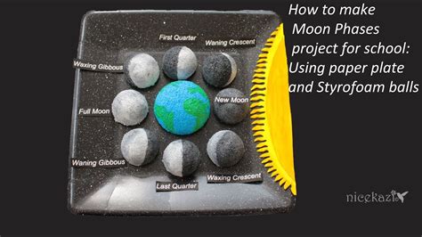 How To Make 3d Moon Phases Project For School Science Project Stem