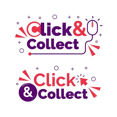 Free Vector Detailed Click And Collect Sign Pack