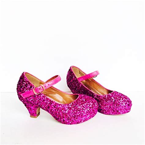 Toddler Glitter Shoes Pink Toddler Girls Heel Magenta Hot Fushia