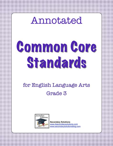 Common Core Standards Annotated For English Language Arts