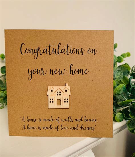 Congratulations On Your New Home Card Etsy