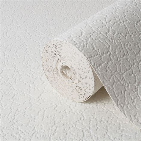 Superfresco Paintable Snow Textured White Durable Heavy Duty Wallpaper