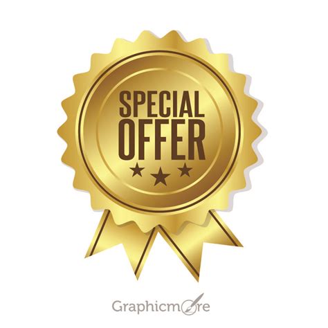 Gold Special Offer Badge Design Free Vector File Download