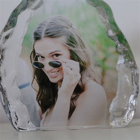 Custom Photo Crystal Engraved Crystal With Your Photo Etsy