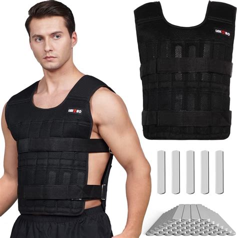 Adjustable Weighted Vest 44lb Workout Weight Vest Training Fitness