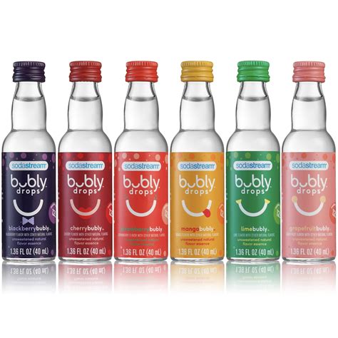 Sodastream Bubly Drops Original 6 Flavor Variety Pack 6 Count 240 Ml