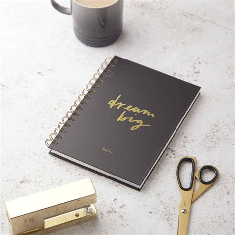 Dream Big Hardback Personalised Notebook By Old English Company