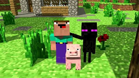 Noob And Enderman Life Two Babies Minecraft Animation Youtube
