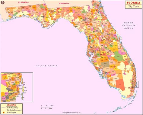 Florida Zip Code Map Map Of Zip Codes In Florida