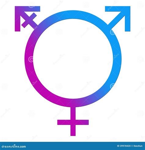 Third Gender And Sexual Identification Concept Transsexual Symbol 3d Rendered Illustration