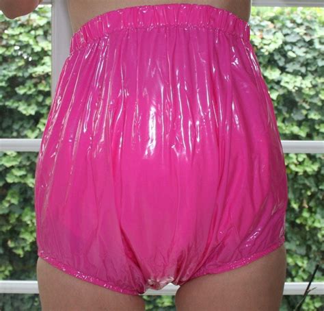 High Cut Pvc Diaper Pants Rubber Pants Shiny Pink In Stock Plastikwäsche Zum Verlieben