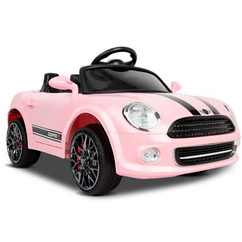 Mini Cooper Inspired Kids Ride On Car Pink Kids Ride On Toy Cars