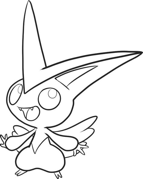 Happy Victini Coloring Page Free Printable Coloring Pages For Kids